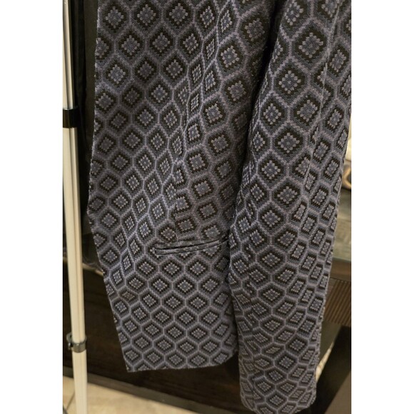 Banana Republic Collarless Blazer Dark Grey Pattern Size 8‎ - Picture 4 of 6